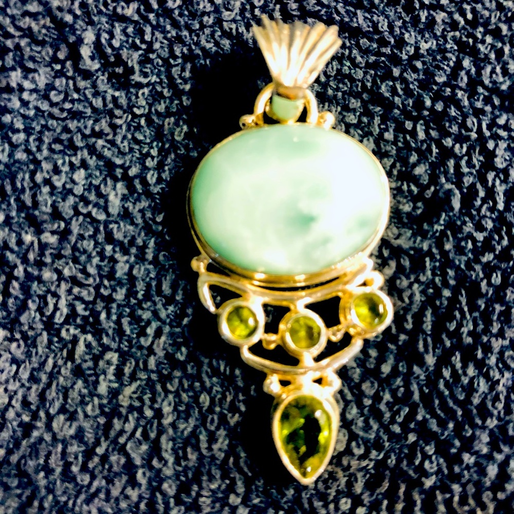 Custom aventurine green peridot pendant